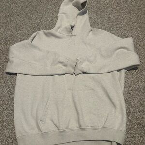 Abercrombie & Fitch Heather Gray/Oatmeal Hoodie